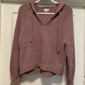 SO Cropped Fleece Draw Strong Hooded Sweater